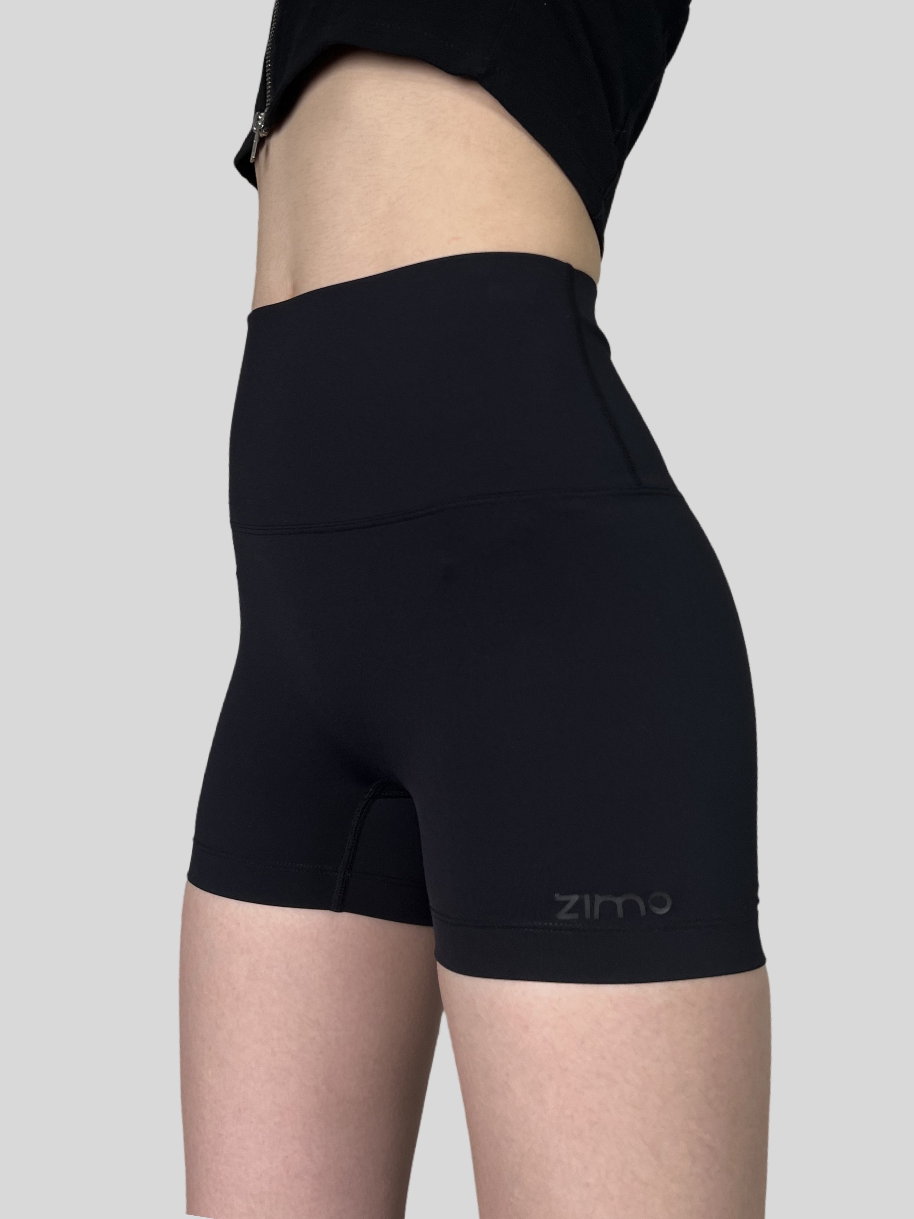 ZIMO Black Skinny Shorts