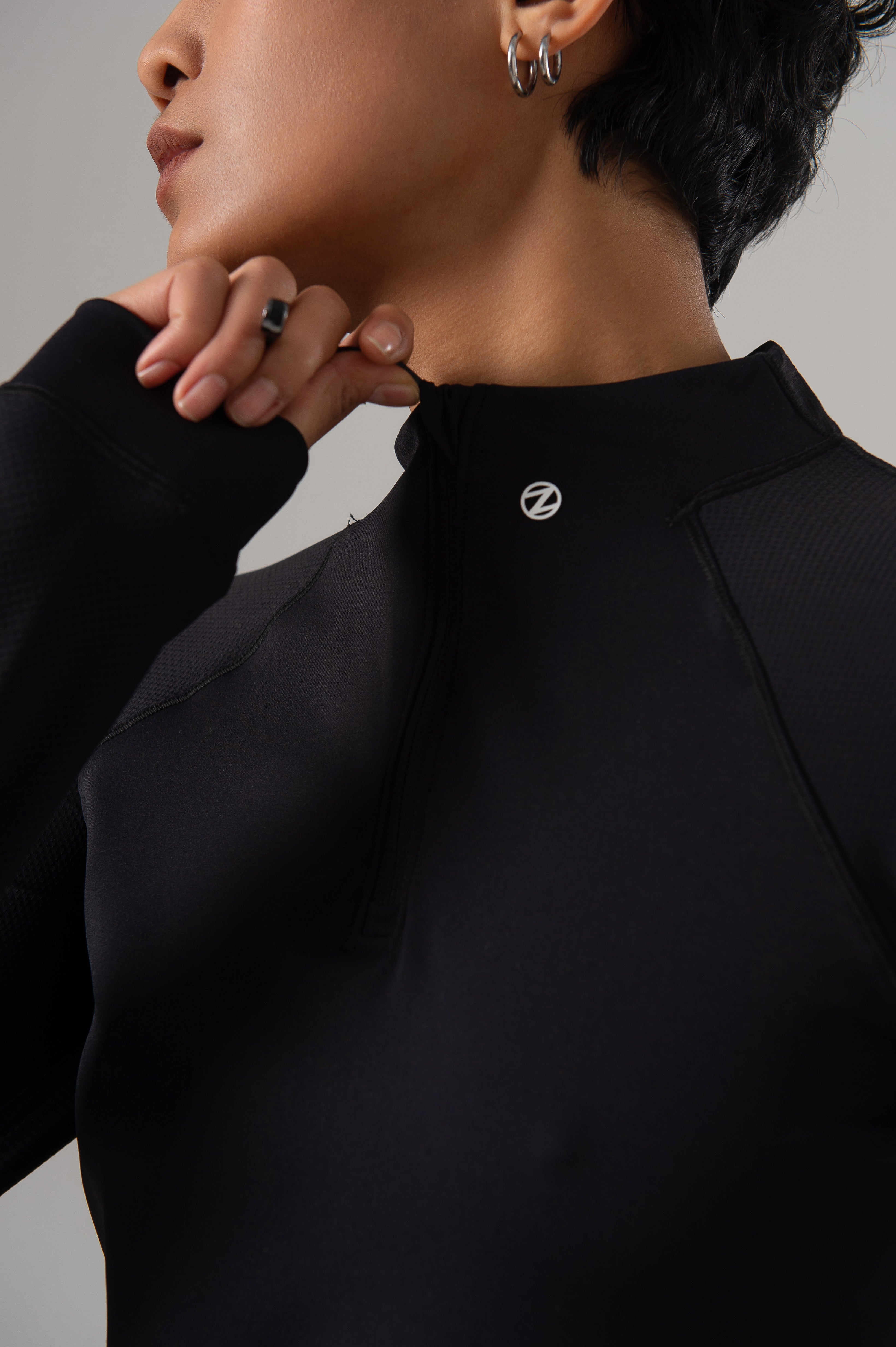 Half zip long sleeves