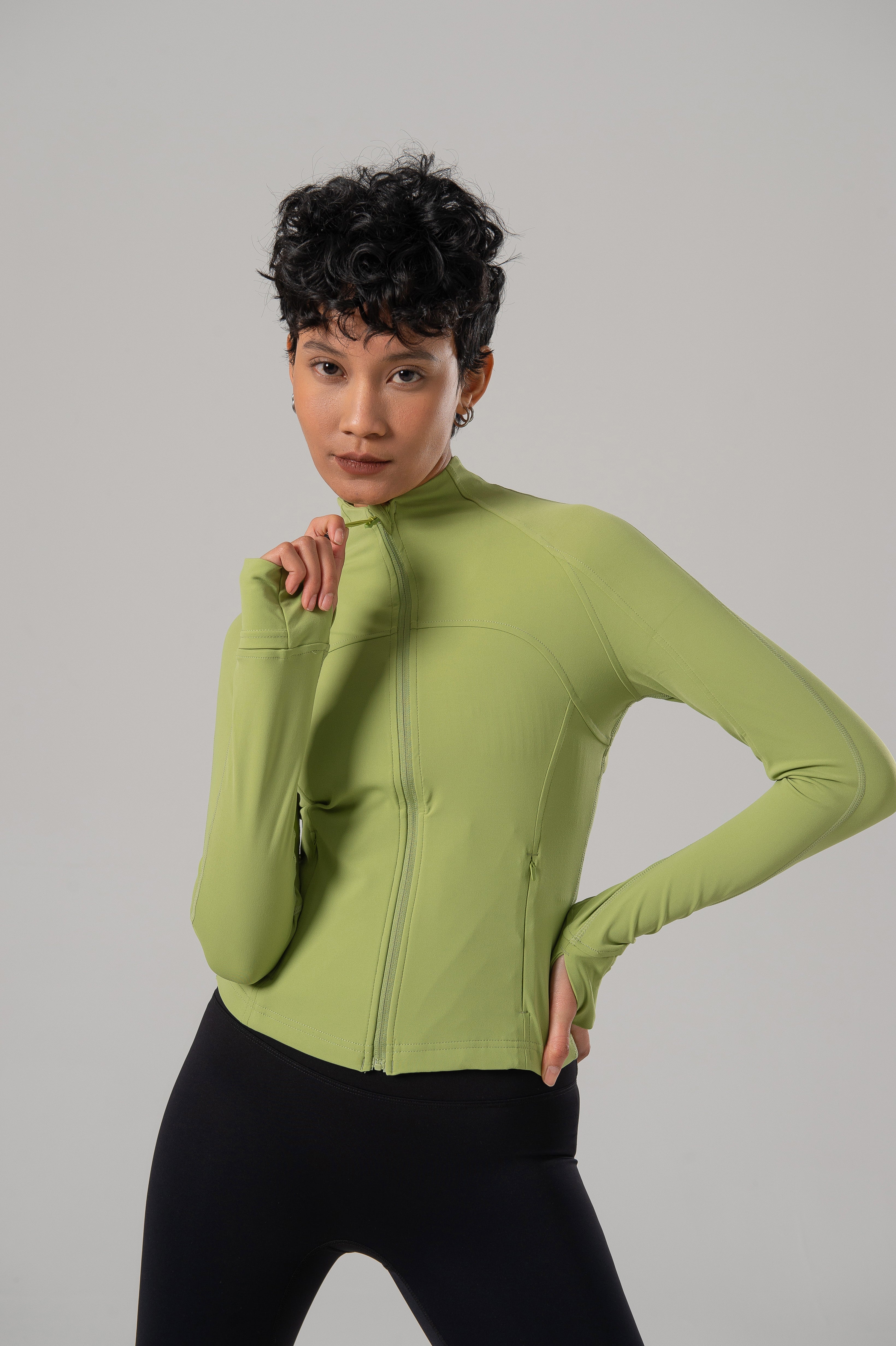 ZIMO Apple Green Women's Short Sports Jacket