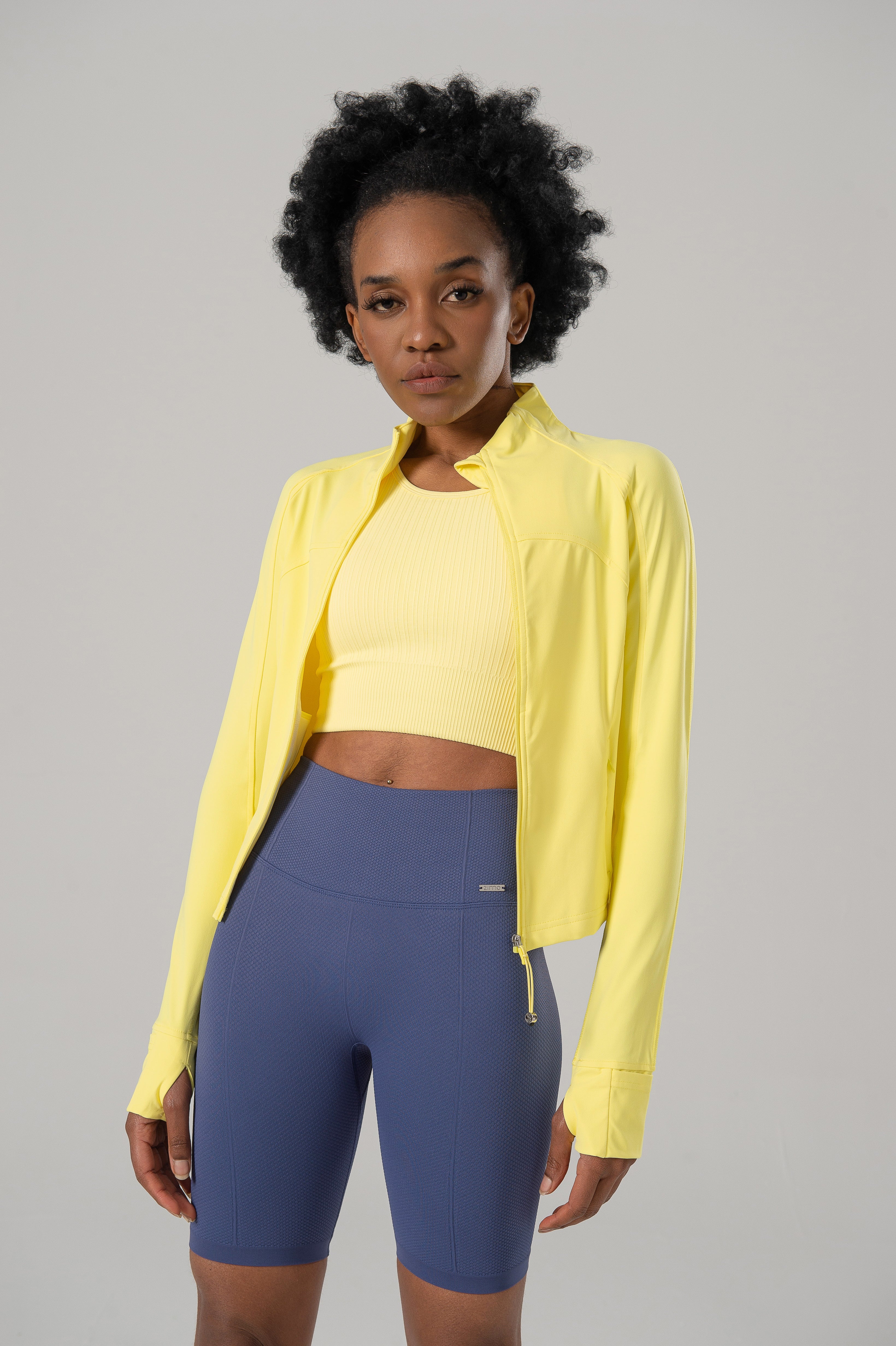 ZIMO Yellow Define Women's Short Sports Jacket